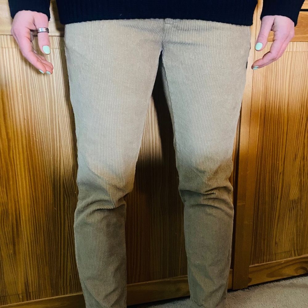 North Sails skinny fit tan corduroy pants